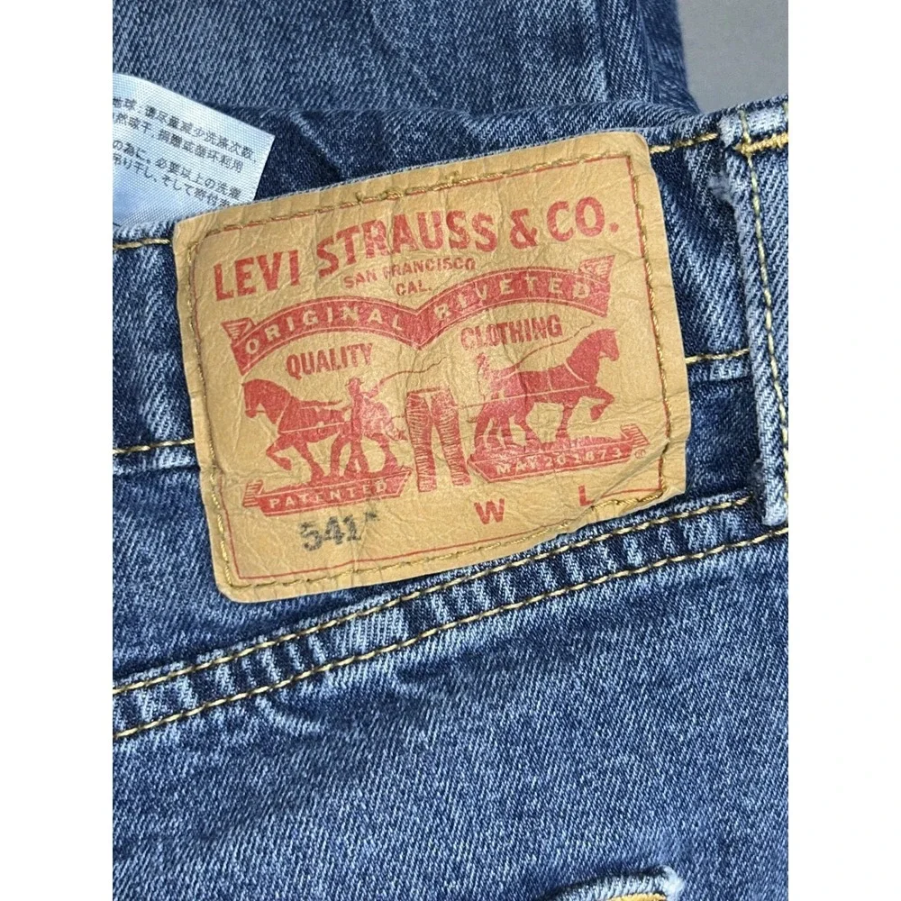 Levis 541 Jeans Mens 44x29 Blue Athletic Tapered Stretch Denim Pants Big Tall